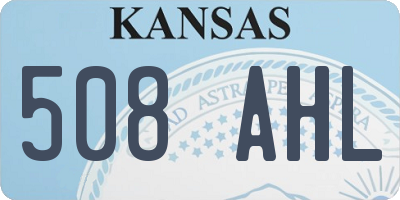 KS license plate 508AHL