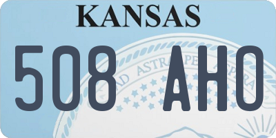 KS license plate 508AHO