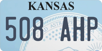 KS license plate 508AHP