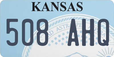 KS license plate 508AHQ