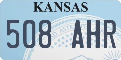 KS license plate 508AHR