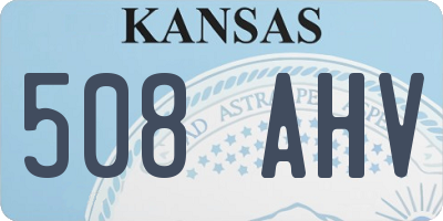 KS license plate 508AHV