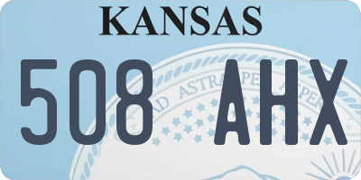 KS license plate 508AHX