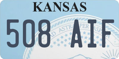 KS license plate 508AIF