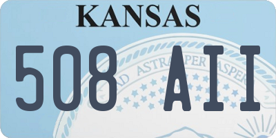 KS license plate 508AII
