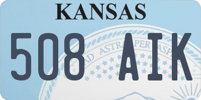 KS license plate 508AIK