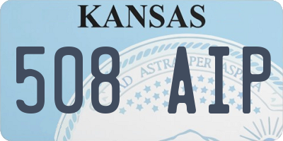 KS license plate 508AIP