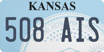KS license plate 508AIS