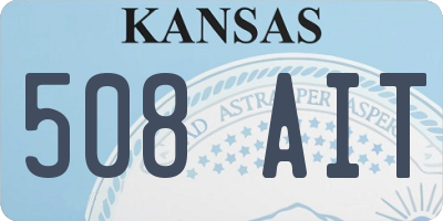 KS license plate 508AIT