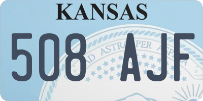 KS license plate 508AJF