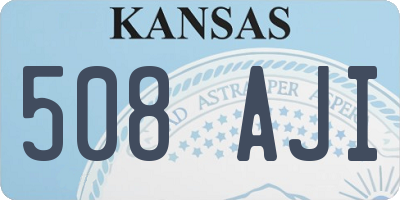KS license plate 508AJI