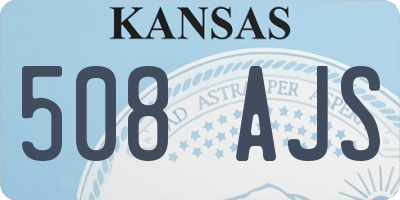 KS license plate 508AJS