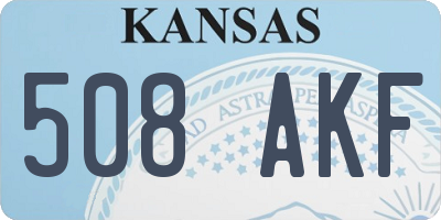 KS license plate 508AKF