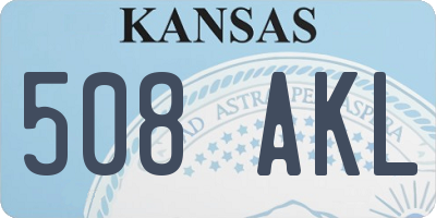 KS license plate 508AKL