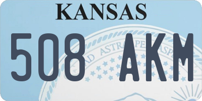 KS license plate 508AKM