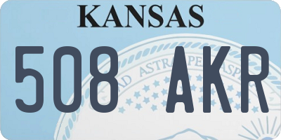 KS license plate 508AKR
