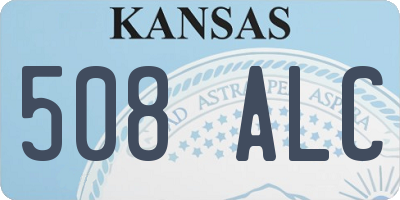 KS license plate 508ALC