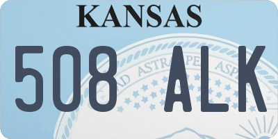 KS license plate 508ALK