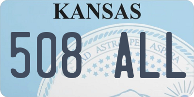 KS license plate 508ALL