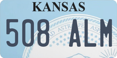 KS license plate 508ALM