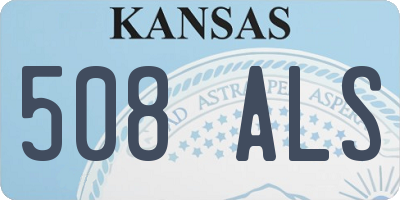 KS license plate 508ALS