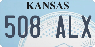 KS license plate 508ALX