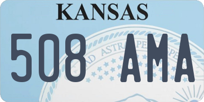 KS license plate 508AMA