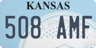 KS license plate 508AMF