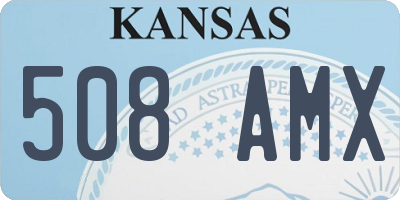 KS license plate 508AMX