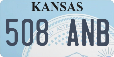 KS license plate 508ANB