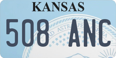 KS license plate 508ANC