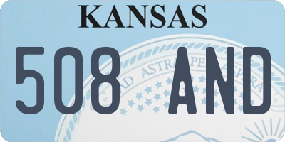 KS license plate 508AND