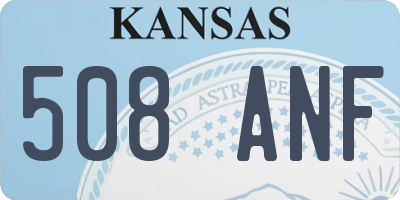 KS license plate 508ANF