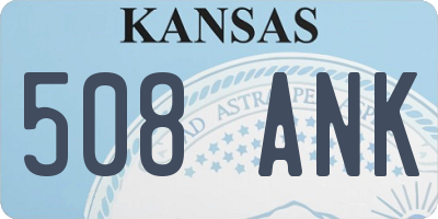 KS license plate 508ANK
