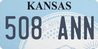 KS license plate 508ANN