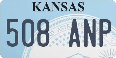 KS license plate 508ANP