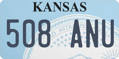 KS license plate 508ANU