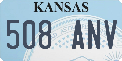 KS license plate 508ANV
