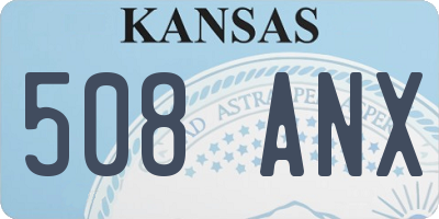 KS license plate 508ANX