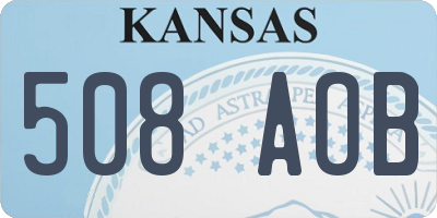 KS license plate 508AOB