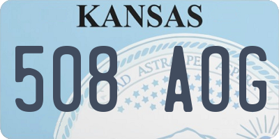 KS license plate 508AOG