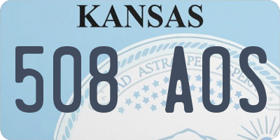 KS license plate 508AOS