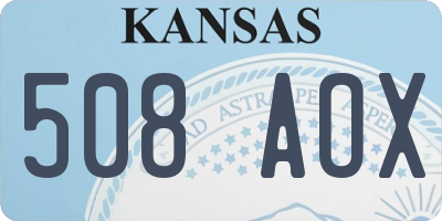 KS license plate 508AOX