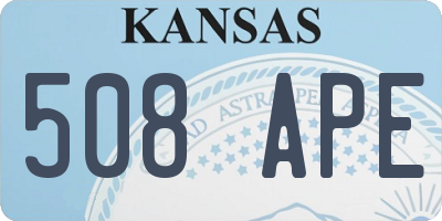 KS license plate 508APE