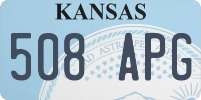 KS license plate 508APG