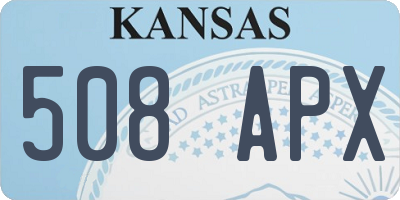 KS license plate 508APX