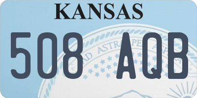 KS license plate 508AQB