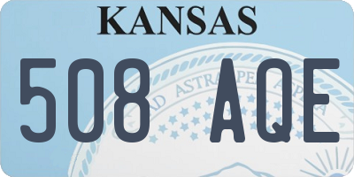 KS license plate 508AQE