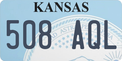 KS license plate 508AQL