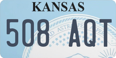 KS license plate 508AQT